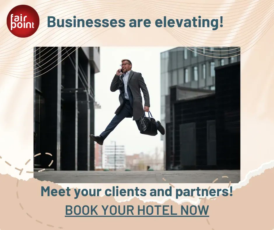 fairpointint's tweet photo. 🚀🚀🚀 Jump up! ⬆️ ⬆️ ⬆️  The #tradefair #mania is here! Don't miss it! Book your #hotel today!
Just tell us when and where! https://t.co/qUBiopxF4r
The point of #business #travel! https://t.co/MXFZXEjSP1