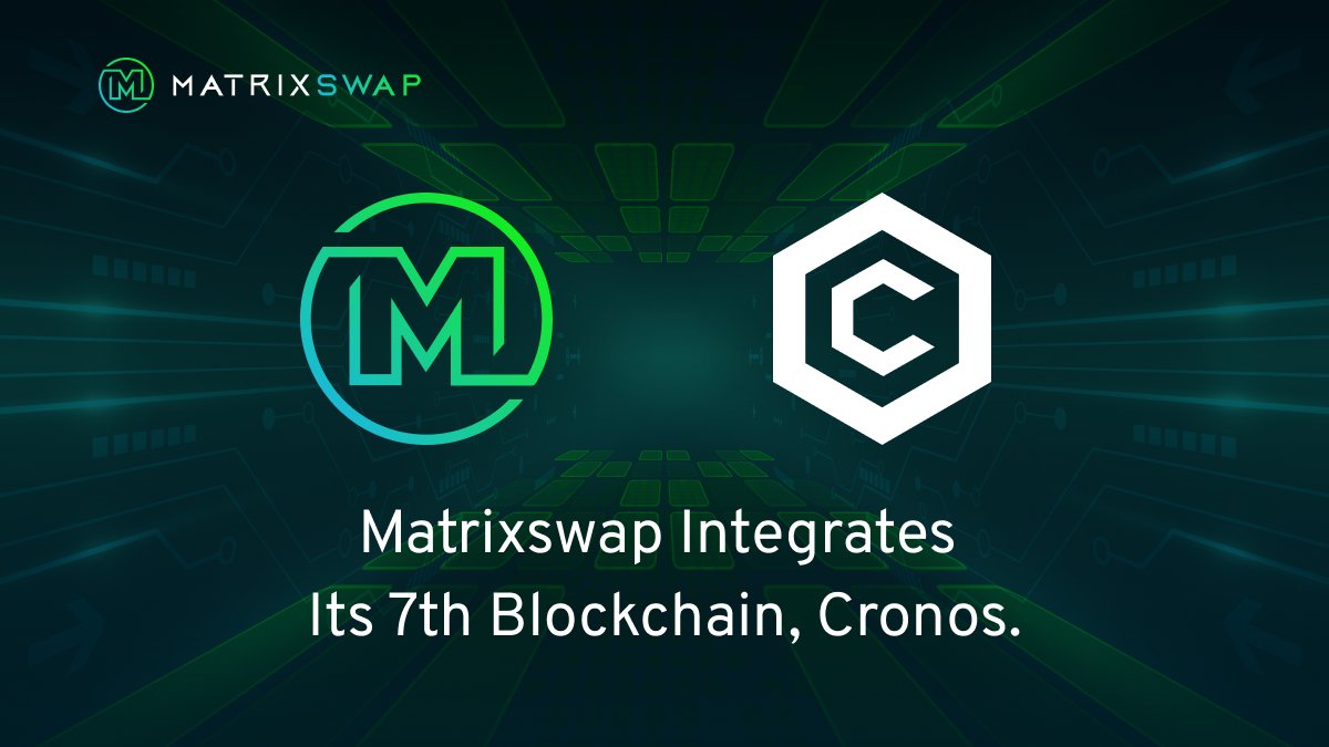 matrixswap's tweet photo. Our beloved DEX aggregator just got two major upgrades! 

We've added @cronosapp and also gave our DEX a completely new and inspiring look and feel. 

Read more about it here - 
https://t.co/un3Dw4kG7e https://t.co/mqUFnDsXwe