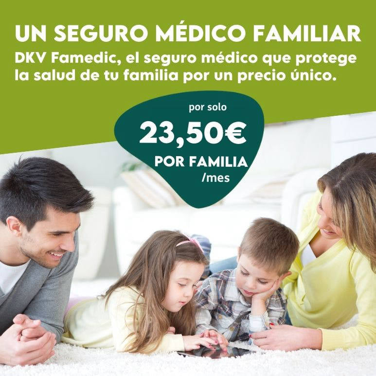 Famedic's tweet photo. #DKVFamedic, un seguro familiar que da acceso gratuito a consultas de siete especialidades, así como a determinadas prestaciones odontológicas y servicios dentales gratuitos por un precio único.

+Info o contratación en:
954 001 508
630 162 370
https://t.co/AN34OJgB8I https://t.co/jg9SrzMb5k