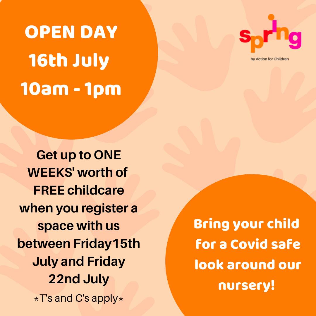 SpringNursery's tweet photo. Come and join us at our open day can wait to see you !
#openday #nursery #covidsafe #freechildcare #July https://t.co/96ub9pAMAM
