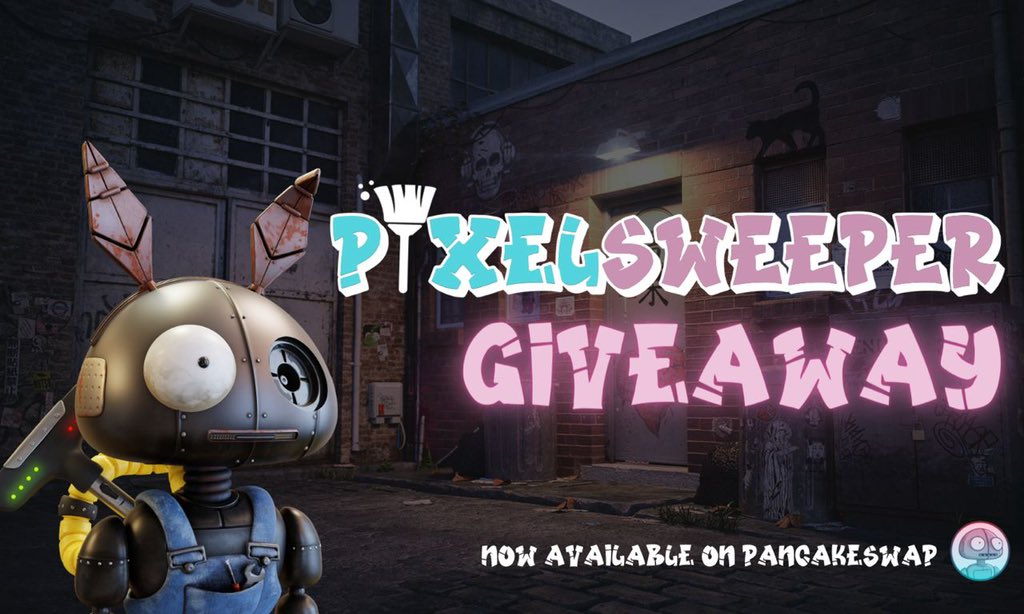 PixelSweeper 🧹 (@pixelsweeper) on Twitter photo PixelSweeper Giveaway 🧹
To celebrate PixelSweeper being listed on the PancakeSwap NFT marketplace, we're giving away one Sweeper
🌟 Like & RT
🌟 Follow <a href="/PixelSweeper/">PixelSweeper 🧹</a> & <a href="/PancakeSwap/">PancakeSwap</a>
🌟 Join t.me/pixelsweeper
Winner in 72 hours
Visit pixelsweeper.com to learn more PixelSweeper Giveaway 🧹
To celebrate PixelSweeper being listed on the PancakeSwap NFT marketplace, we're giving away one Sweeper
🌟 Like & RT
🌟 Follow <a href="/PixelSweeper/">PixelSweeper 🧹</a> & <a href="/PancakeSwap/">PancakeSwap</a>
🌟 Join t.me/pixelsweeper
Winner in 72 hours
Visit pixelsweeper.com to learn more
