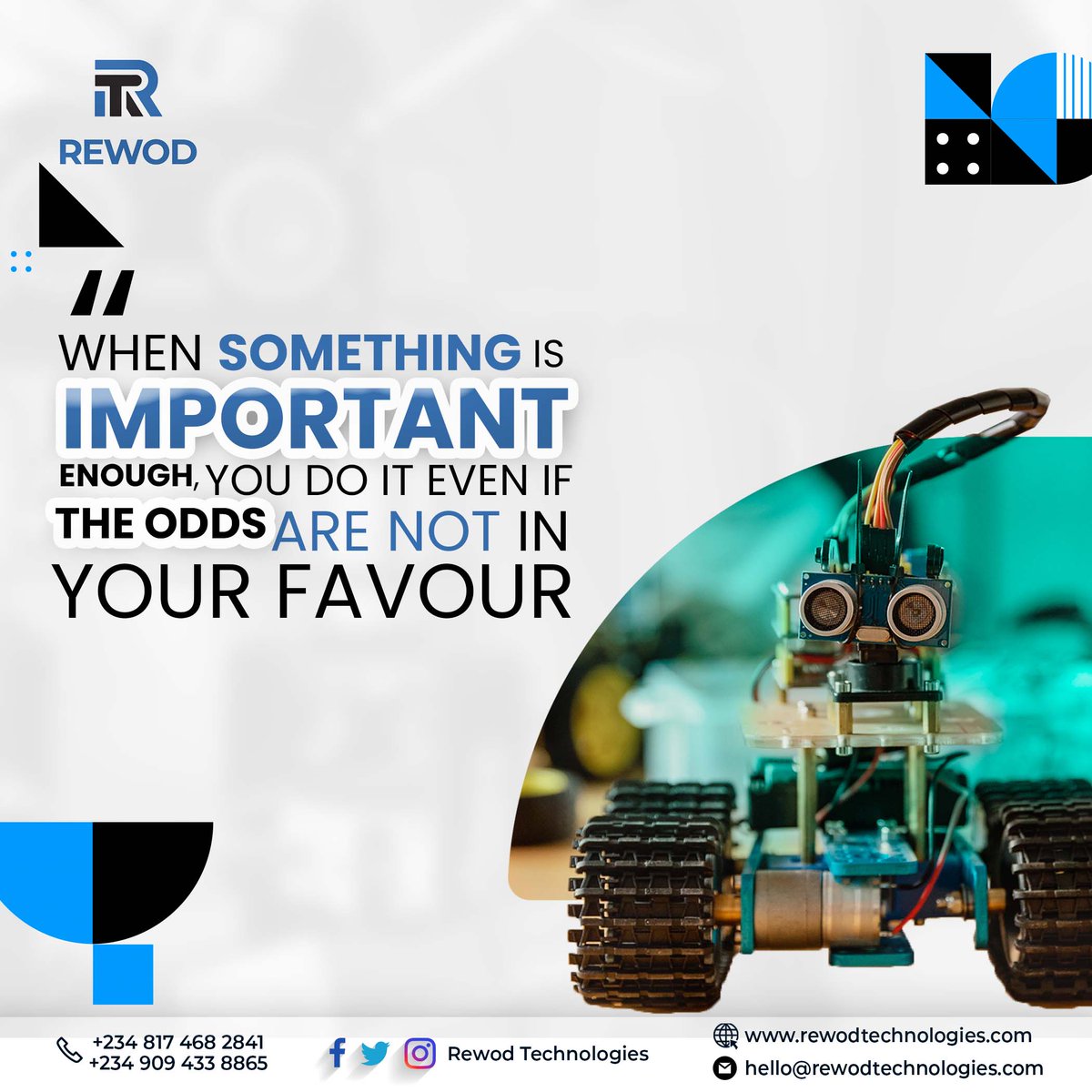 rewodtech's tweet photo. Some #MondayMotivation to get you on your way to a fulfilling week!
Remain inspired...

#rewodtechnologies #rewod #MondayInspirational #techcompany #softwarecompany #computerprogram #mobileapplication https://t.co/vaUYNtM4wO