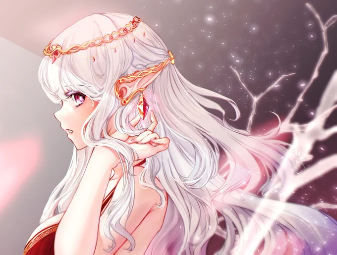 Enelya Anárion-Ruby#オリジナル  #イラスト  #エルフ 