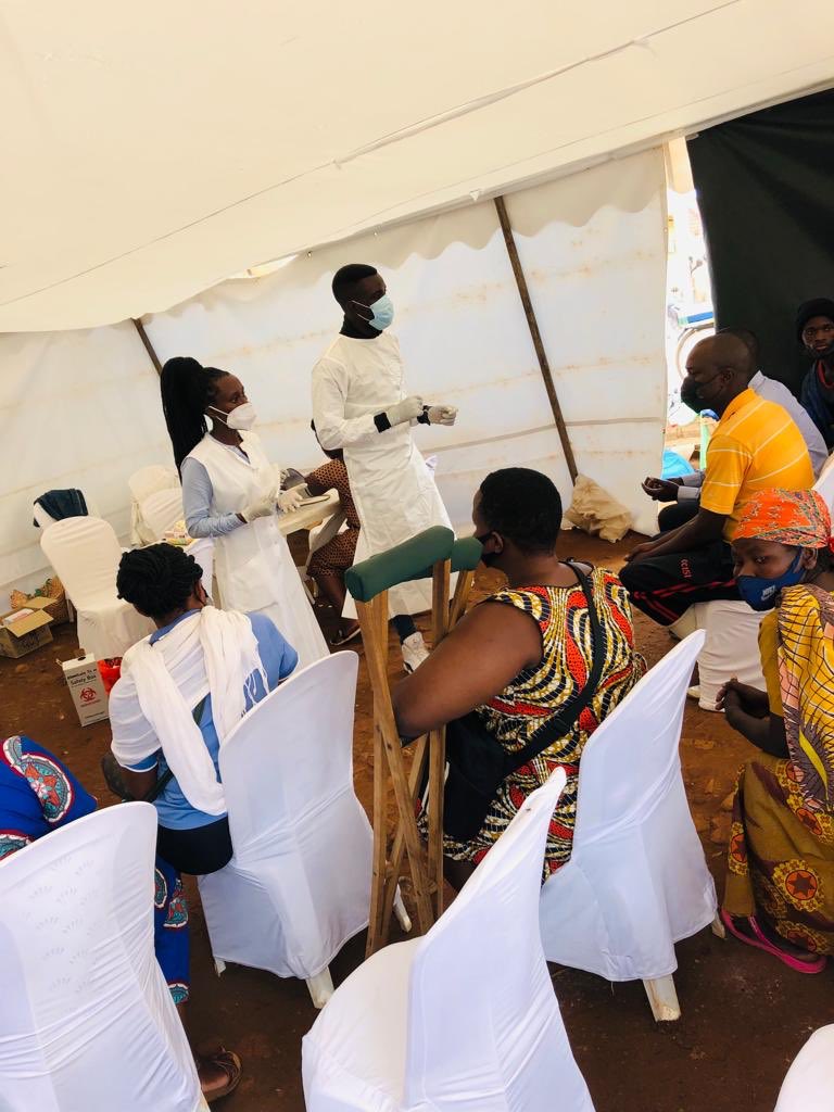 RNMU1's tweet photo. The nursing and midwifery week in Rwanda is well spent. Giving back to society by taking care of the public’s health. RNMU &amp; @NMSAR2017 are currently carrying out a screening of NCDS at @kabuga market @norsksykepleier @ICNurses @gitembas2020 @btntvrwanda @rbarwanda https://t.co/52pg0ElBGP