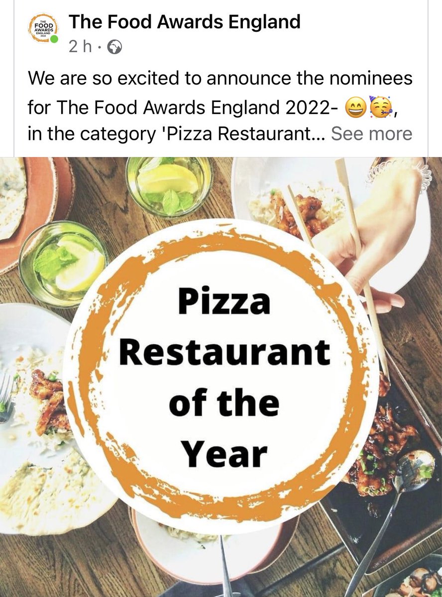 DoughAndBrew's tweet photo. Wow! 
We’re humbled to have been nominated for ‘Pizza Restaurant of the year’ with the The Food Awards England ❤️
Thank you ❤️ https://t.co/K1lfm4HpWJ