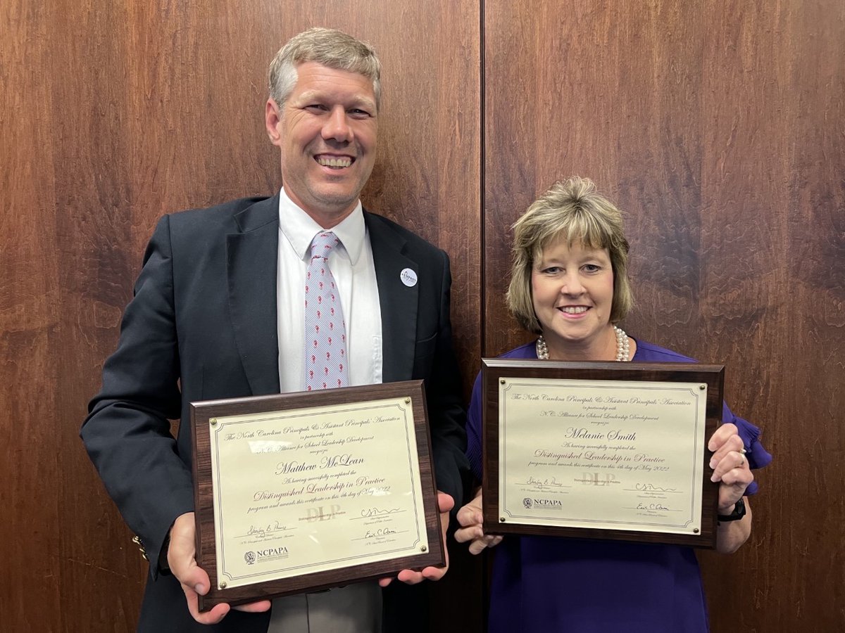 SampsonSchools's tweet photo. We're celebrating these two principals! Read here https://t.co/Pg04ZW3Tcy to find out why! #SCSProud #SCSSuccess https://t.co/U4Pqixt3iF