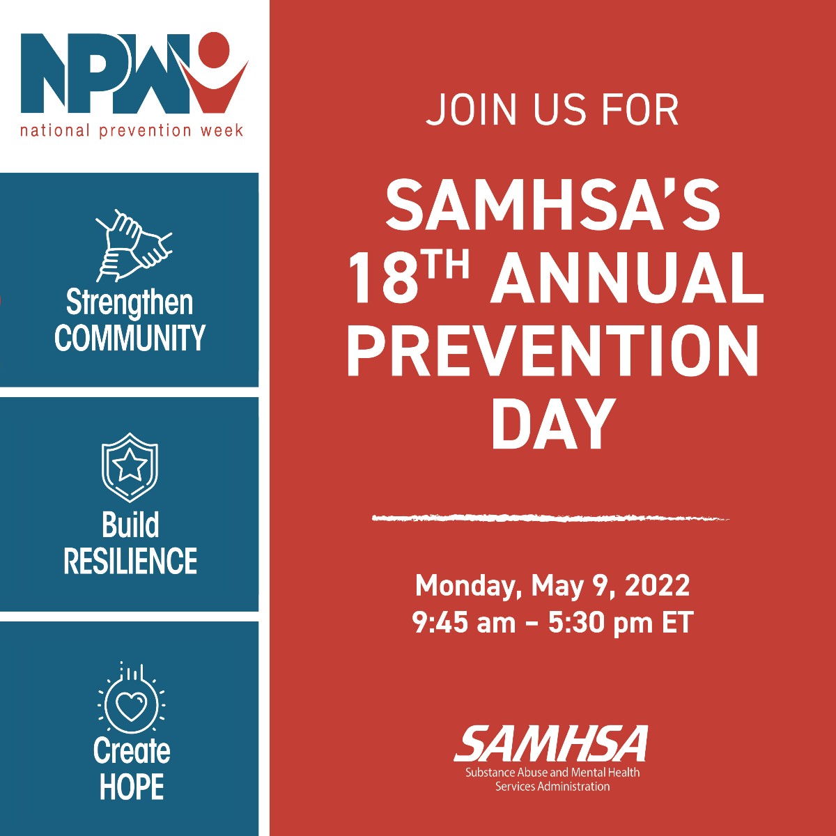 SAMHSA on Twitter "📅 TODAY at 945 am ET 💻 Watch LIVE as Dr. Miriam E