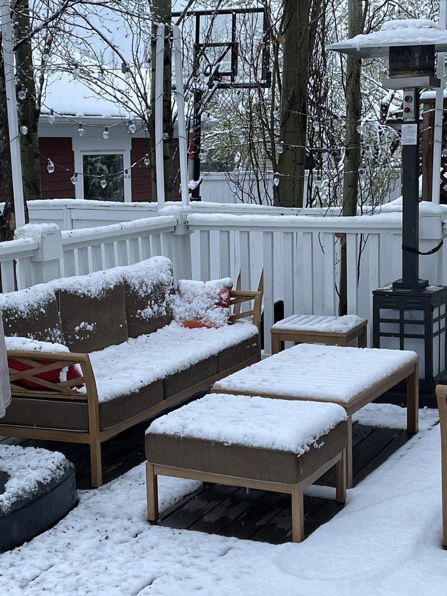 DrJuliaHaber's tweet photo. Thanks Alberta for reminding us once again that you can NEVER put out your patio furniture, take off your snow tires or plant the garden before the May long weekend. #springfail https://t.co/OqTlabaCFl