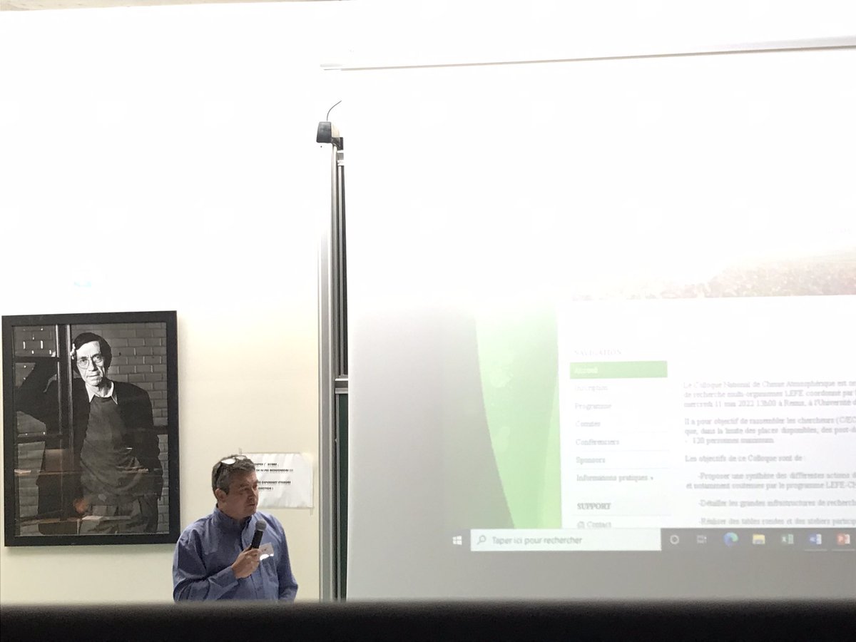 CoSchoemaecker's tweet photo. Mot d’introduction de Jean-François Doussin pour le lancement du colloque national de chimie atmosphérique qui démarre à Reims #cnrs #insu #pc2a https://t.co/g0AHxHctwj