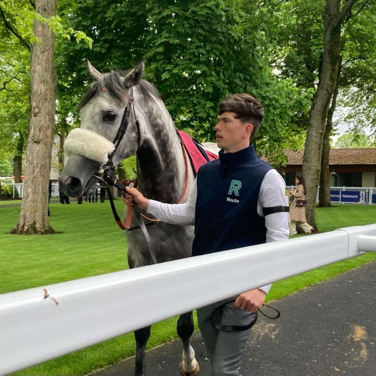 agencyroute's tweet photo. Check out Misty Grey 🏇

We're delighted with this weekend's result! ... and how well our logo looks ⤵️

Congratulations once again to @tomdascombe, jockey @pljamin25 and Misty Grey's owners @passionatepship! #Sponsor https://t.co/CiqUGZ8K1m