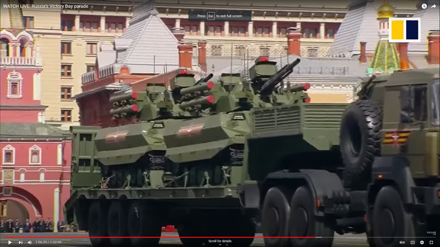 The Uran-9 combat UGV made an appearance on May 9 parade, as it did in years past. For some reason, Russia chose not to showcase Uran-6 demining UGV that was already deployed in combat regions. Nor did the Russian MOD showcase any of its UAVs.