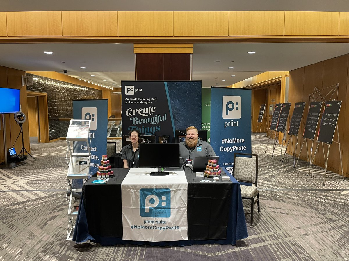 priint's tweet photo. Our priint Americas team is ready for @CreativeProWeek to start. Stop by our booth or visit our Virtual Sponsor page if you are attending online.  #nomorecopypaste https://t.co/kVHfpV1Kys