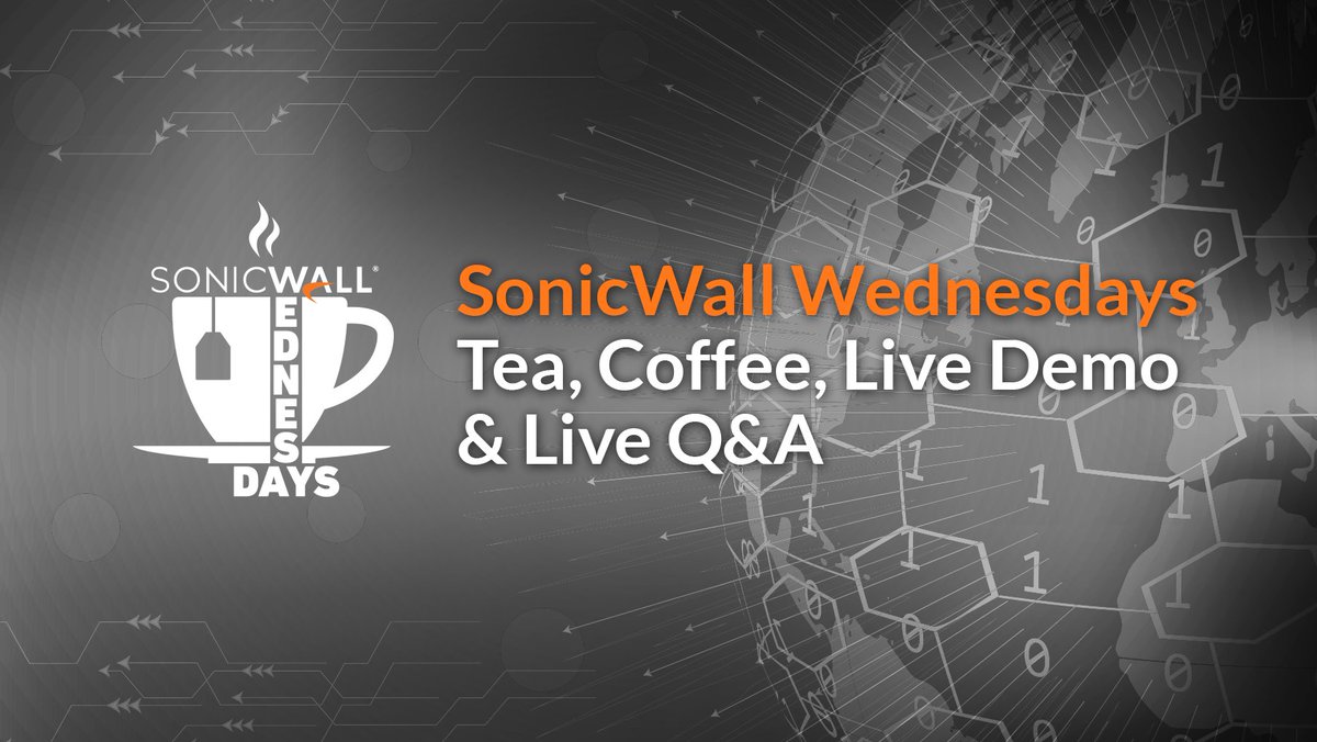 DE_SonicWall's tweet photo. Am 11. Mai findet der nächste #TechnicalWednesday für Partner statt. Egal, ob neuer oder erfahrener #SonicWall-Partner, es ist immer spannend, sich im Kreis Gleichgesinnter über neue Optionen, Tipps und Möglichkeiten auszutauschen. JETZT ANMELDEN: https://t.co/aIUycioRoe https://t.co/KIgr5FKUyH