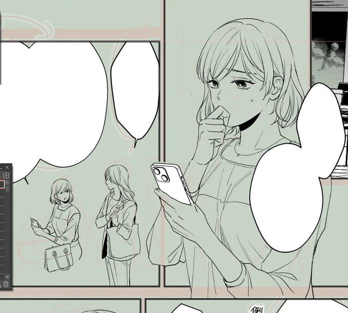 森山ちゃんのページずっと描いてると私いま何漫画描いてるんだっけ…?って気分になってくるな。読者さんも読みたいと思いますが私も早くせおなとのイチャイチャ描きたい～✍🥺 