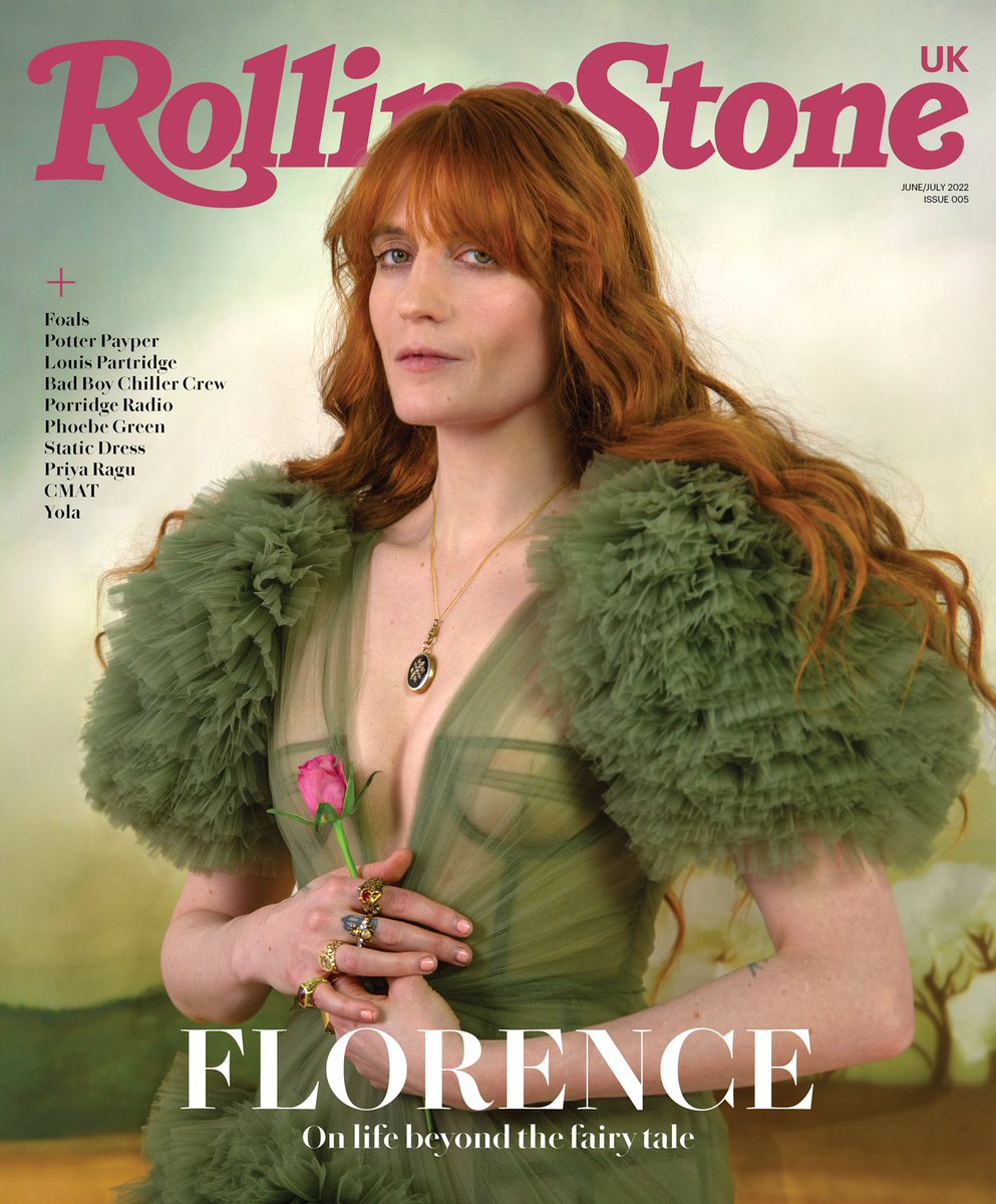 FATMFanClub's tweet photo. Florence covering the June/July 2022 cover of Rolling Stone magazine. https://t.co/mzH4HZE3K4