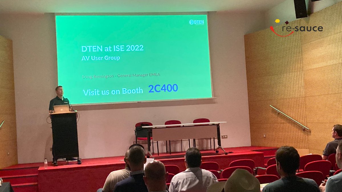 re_sauce_'s tweet photo. Doug Remington from @DTEN_Global presenting to the amazing  @AVUserGroup ready for @ISE_Show. If you want help getting your business in front of the right people get in touch! hello@re-sauce.net
#avtweeps #av #pragancy #ISE2022 https://t.co/QYNOG4Odrf