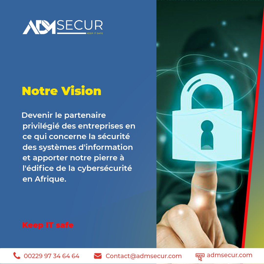 admsecur's tweet photo. KEEP IT SAFE
#systemesdinformation #formation #admsecur #vision #security https://t.co/Bhr3mE7MgC