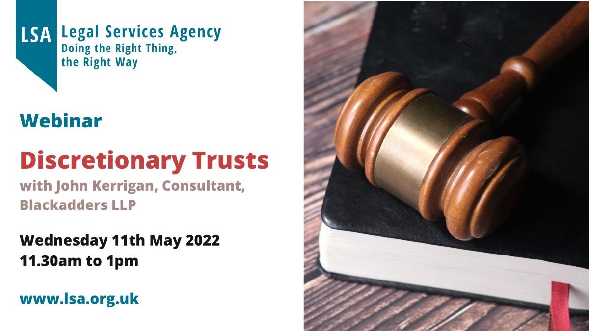 📢 Are you a private client practitioner? Don't Miss our #LSAwebinar with John Kerrigan, Consultant <a href="/BlackaddersLLP/">Blackadders LLP</a> - BOOK NOW 👉 mailchi.mp/lsa/fkfb0jdpj9… #discretionarytrust #rights #beneficiaries #trusts #estateplanning #privateclient #webinar #legaleducation #cpd #tcpd