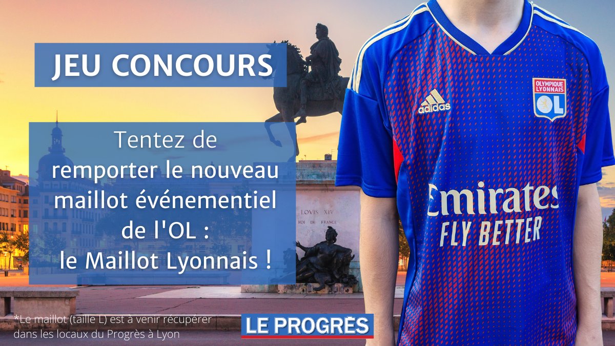 LeProgresOL's tweet image. #JeuConcours
On vous fait gagner le nouveau maillot événementiel de l&apos;OL : le Maillot Lyonnais 🦁

Pour participer :
1⃣ Follow @LeProgresSport 
2⃣ RT + Fav le tweet
3⃣ Tag un supporter lyonnais

TAS : le 13/05
Bonne chance ! #TeamOL 

*Le maillot (taille L) est à récupérer à Lyon