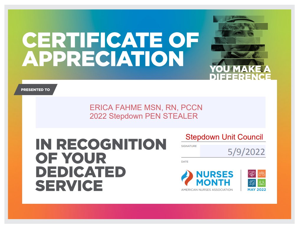 This week <a href="/NypbmhSd/">NYPBMH_SD</a> focuses on RECOGNITION! SD Unit Council created 5 awards!

Today we recognize..... 😄❤️👩‍⚕️