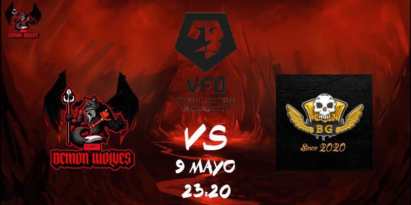📢 MATCH DAY 📢

⚽️Jornada 10 <a href="/VFOspain/">VFO España</a>
⏰23:20  
🆚<a href="/blackgoldesport/">Black Gold</a> 
 #demonwolves #fearthewolf