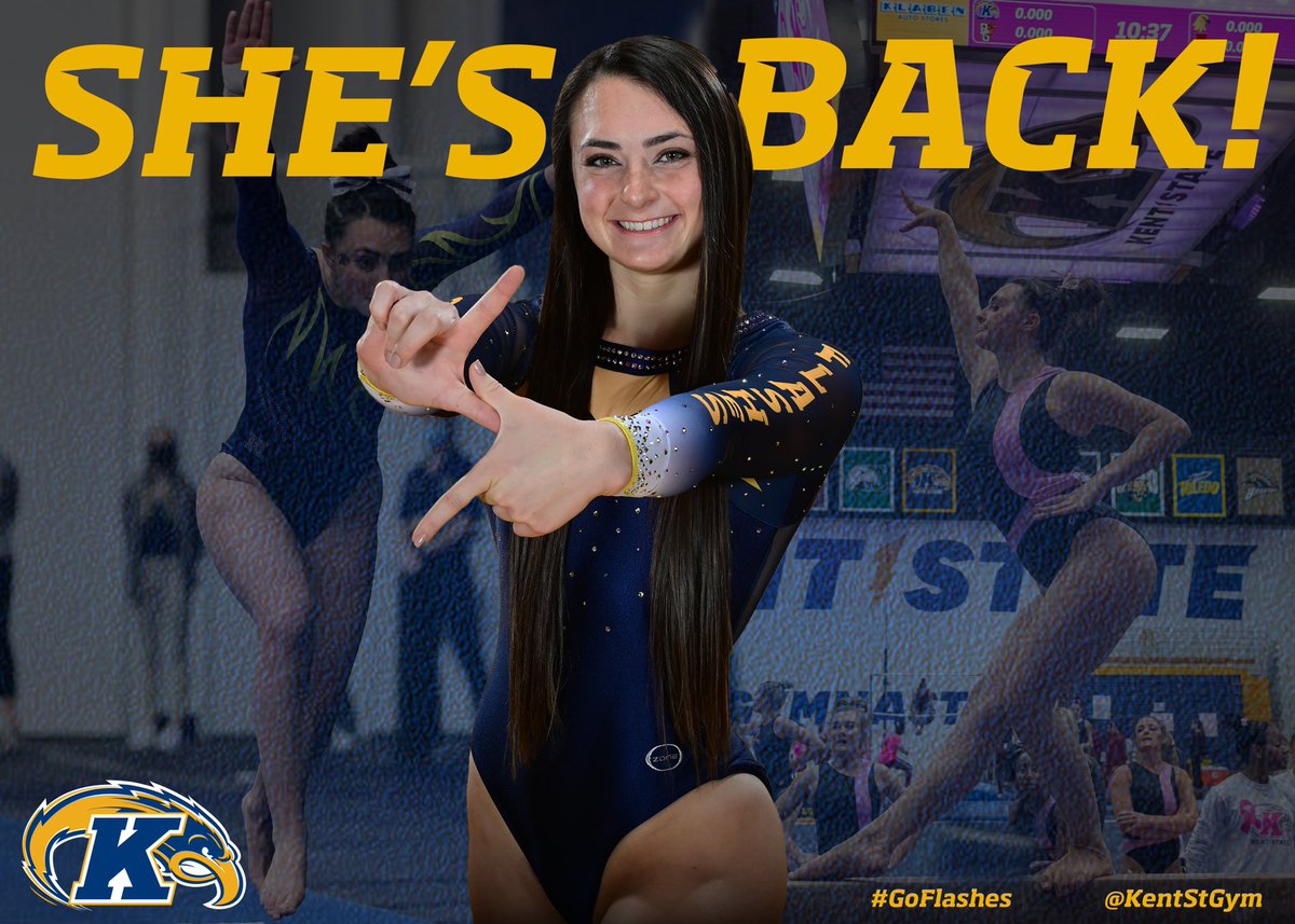 We’re so excited that <a href="/camiklein__/">Cami</a> will be back for the 2023 season as a Golden Flash! #GoFlashes #NCAAgym #KentState #Gymnastics
