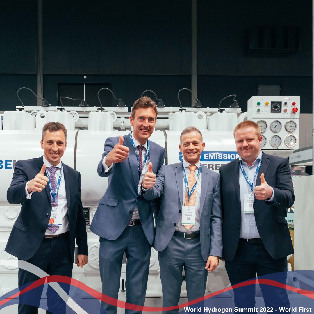 We are very happy to announce that we launched a vast range of 100% hydrogen engines for heavy-duty applications at the World Hydrogen Summit in Rotterdam. ⚡️💧 🌍🌱 
⸺
#cmbtech #behydro #ABCengines #jointventure #monofuelhydrogenengine #PoweredByHydrogen
<a href="/CMB_TECH/">CMB.TECH</a> <a href="/ABCengine/">Anglo Belgian Corp.</a>