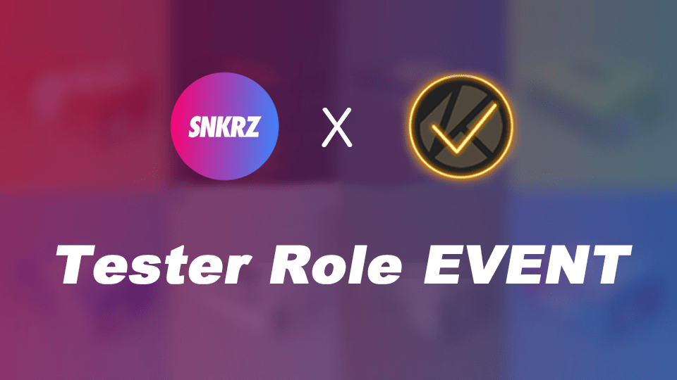 🔥 SNKRZ X KLAYcheck 🔥 

🎁  Prizes
Tester Role x 10

👇 EVENT Link
gleam.io/nWRXP/snkrz-te…

⏱ Due date
5/12(Thu) 23:59 (KST)

#SNKRZ #GIVEAWAY #NFT #M2E #KLAY