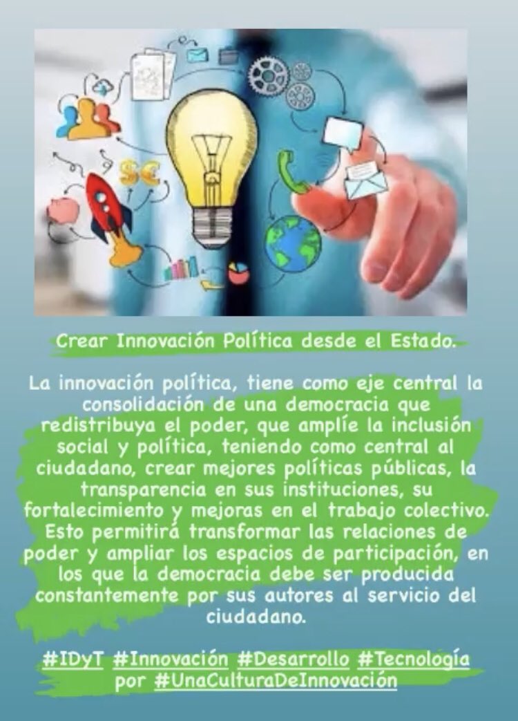 Sec_Innovacion's tweet photo. Por #UnaCulturaInnovación #IDyT #Innovación #Desarrollo #Tecnología
@fernandofdezc @FPcomunica @LeonelFernandez https://t.co/TzNn59NhMd