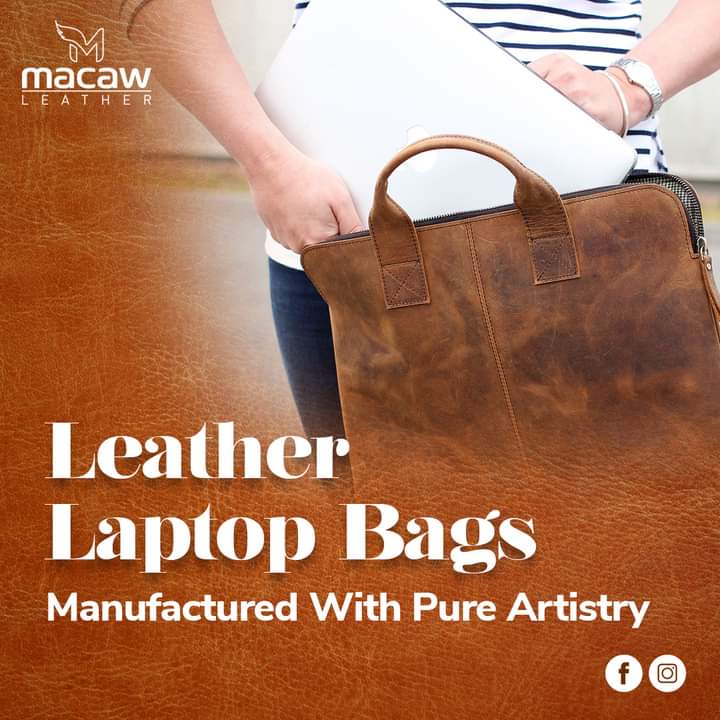 MacawLeather's tweet photo. Don't be fooled by imitations! Our handcrafted leather laptop bags are the real deal.💼

#leather #leatherbag #leatherbelt #Pakistan #leatherproduct #onlineshopping #goat  #leatherlaptopbags https://t.co/sDYeinz3dm