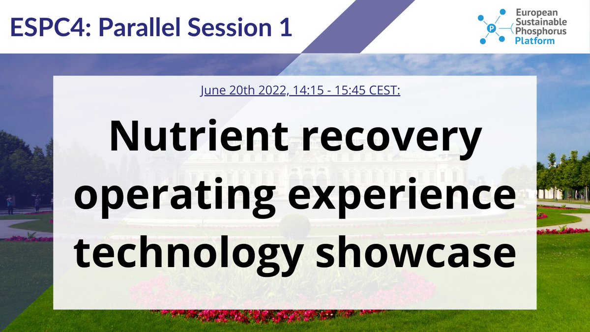 The first parallel session of ESPC4 will feature presentations by major companies in the nutrients and #fertilizers sector, who will display their advanced #technologies for the recovery of #nutrients.

Discover more and register: bit.ly/3Li1P72