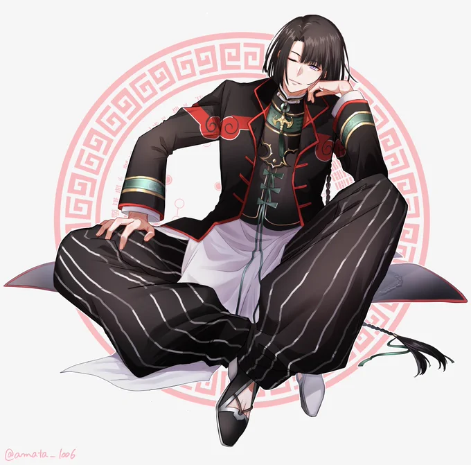 中華系ってこういう座り方多い気がしたので太公望にもして欲しい
#FGO 