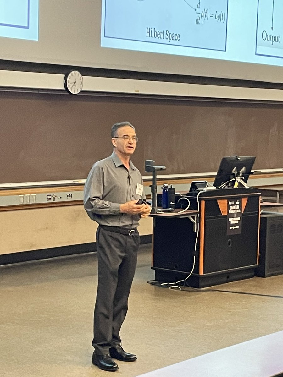 PurdueQuantum's tweet photo. .@PurdueChemistry Prof. Sabre Kais kicks off the @IBM Quantum Day of Learning at the @QuantumSciCtr Summer School. He is discussing quantum machine learning for complex many-body systems. Join here: https://t.co/3sszMxxevo https://t.co/PgIzNrBq7S