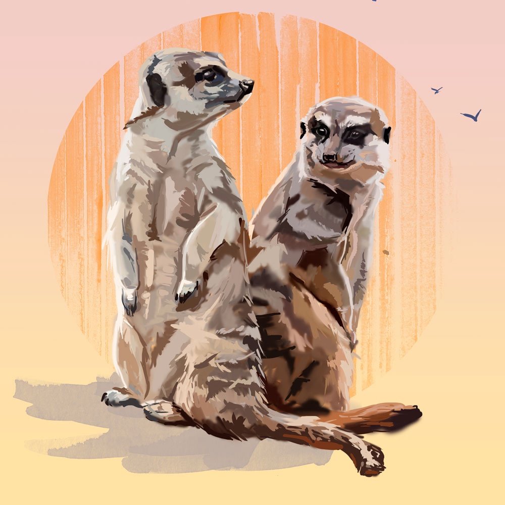 Z_Sophia_art's tweet photo. Meerkats are one of my favorite animals. They are very gentle.
#meerkats #sunsetartwork #nftarts #nft #AirNFTs #meerkatsart https://t.co/L6SaN3yChI
