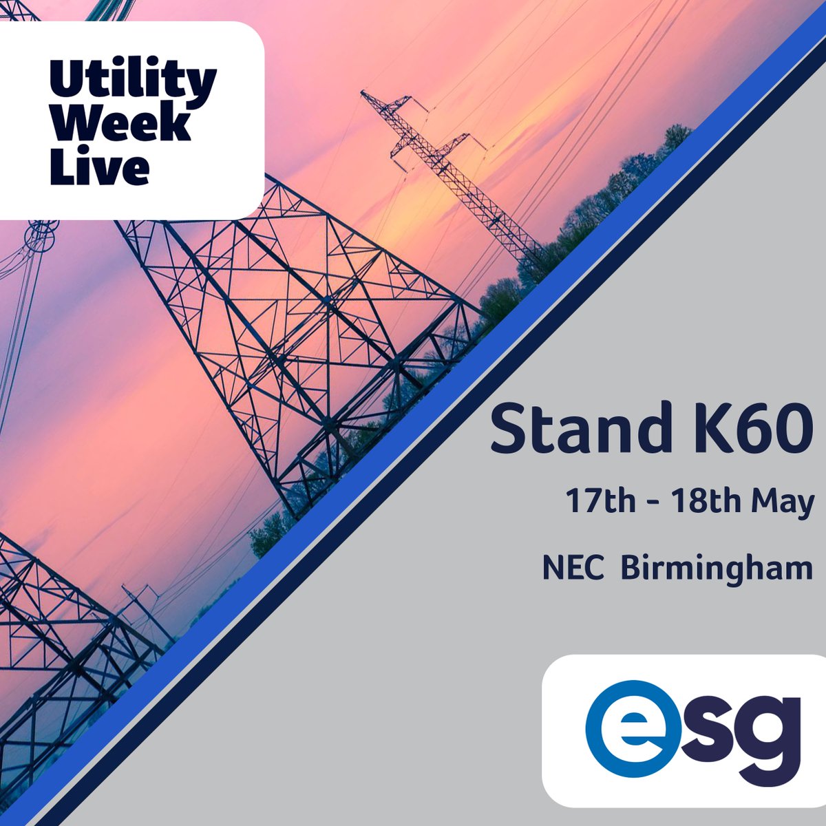 Just over 1 week to go until <a href="/UtilityWeekLive/">Utility Week Live</a> , there is still chance to get your free tickets!

Make sure you visit Danny, Ailsa and Paul on stand K60.
