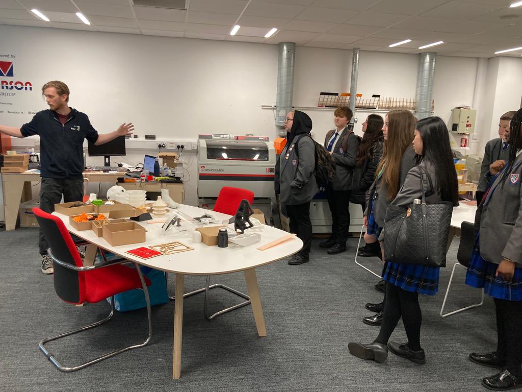 deaneryhigh's tweet photo. @deaneryhigh Y9 pupils had a follow up session visiting the University of Salford today. They experienced the robotics lab, maker space lab and completed a construction challenge. They also had the opportunity to tour the campus. Thanks again to Teslim Balogun lecturer. https://t.co/FExY7RP2ca