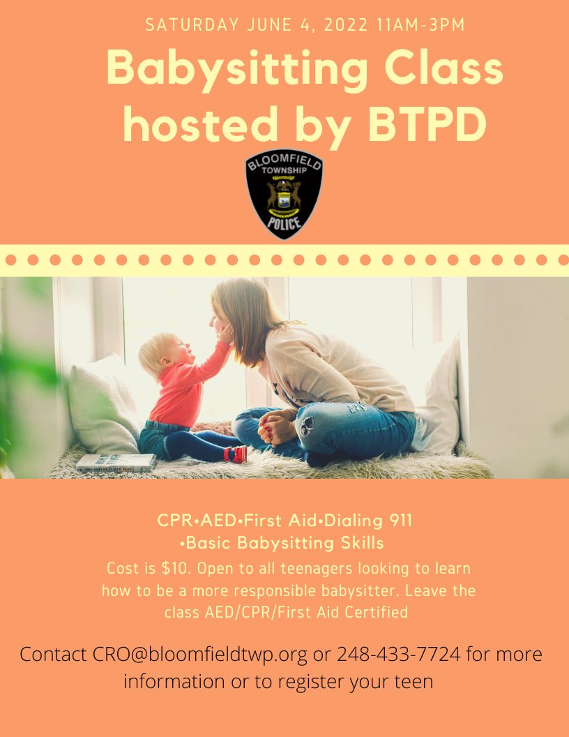 Bloomfield Twp Police on Twitter "Have a teenager interested in