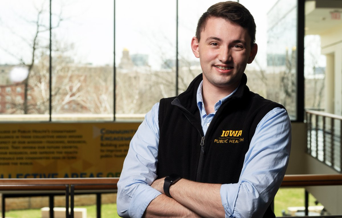 UIowaCPH's tweet photo. Josh Brown will be receiving his degree in #publichealth @uiowa this weekend. From the Air National Guard to the classroom, he continues to serve others by helping veteran and military-connected students make a smooth transition into higher education. https://t.co/o1LWrw3UoG https://t.co/of0fghvGmR