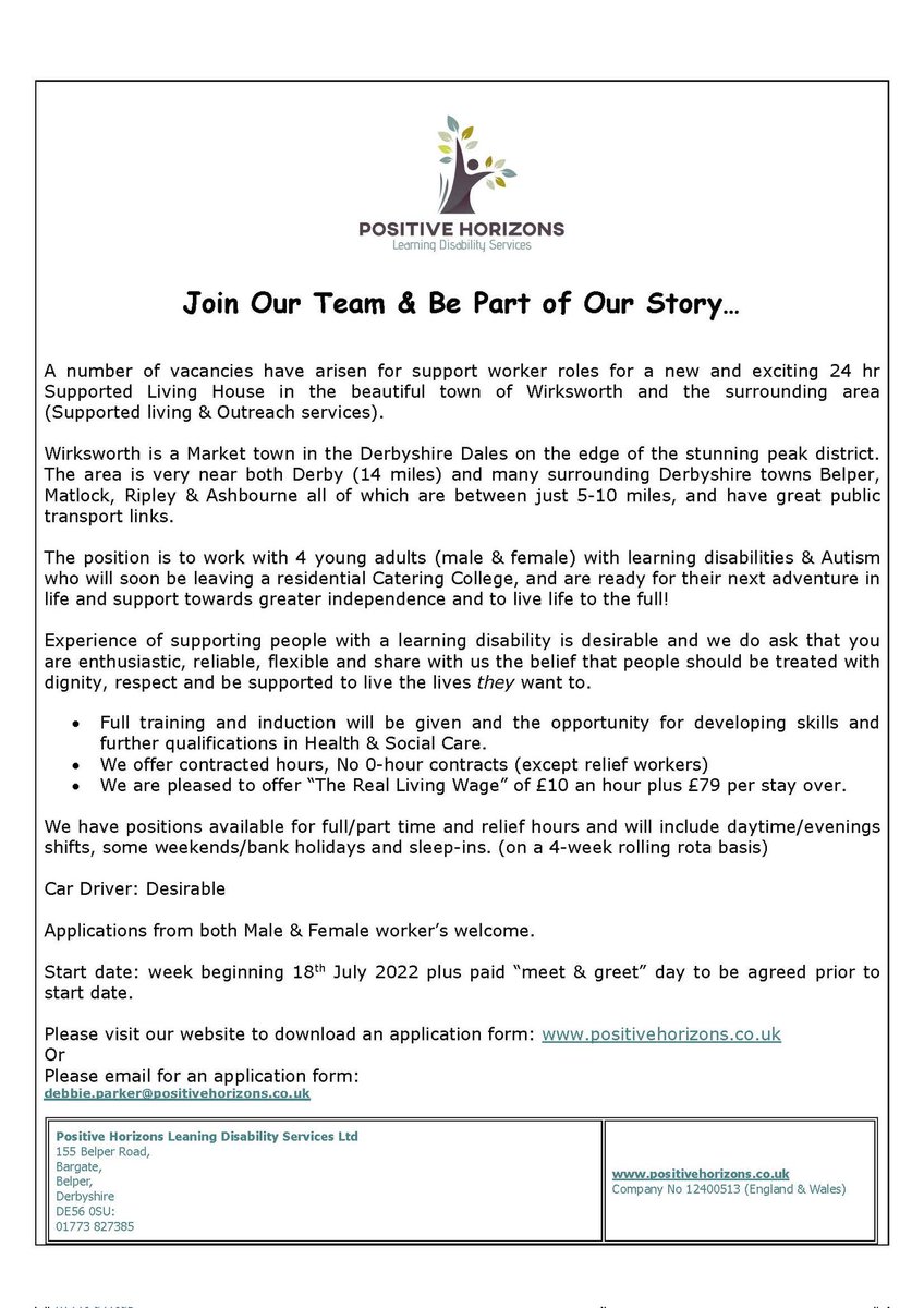 PHderbyshire's tweet image. A great opportunity to join our team
@JobsDerbyshire @DerbyJobs 
@JobsEastMids #Derbyshire #Derby
#Jobs @wirksworth