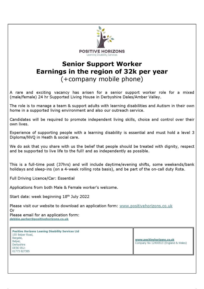 PHderbyshire's tweet image. A great opportunity to join our team
@JobsDerbyshire @DerbyJobs 
@JobsEastMids #Derbyshire #Derby
#Jobs @wirksworth