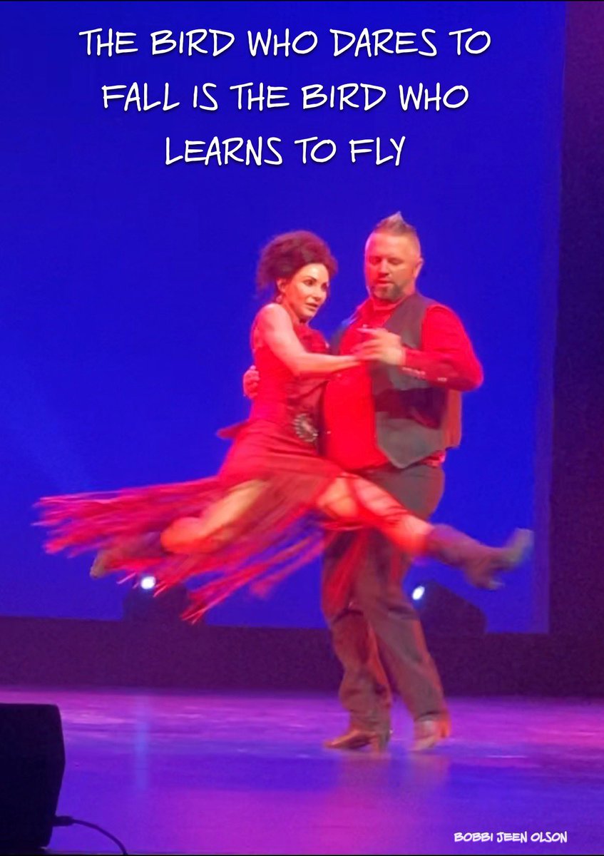 BobbiJeenOlson's tweet photo. THE BIRD WHO DARES TO
FALL IS THE BIRD WHO
LEARNS TO FLY! #bobbijeenolson #dancingforourstars #westerntradingpost #wildinstinctsleather #charity #helpingothers https://t.co/vLxn4toGJL