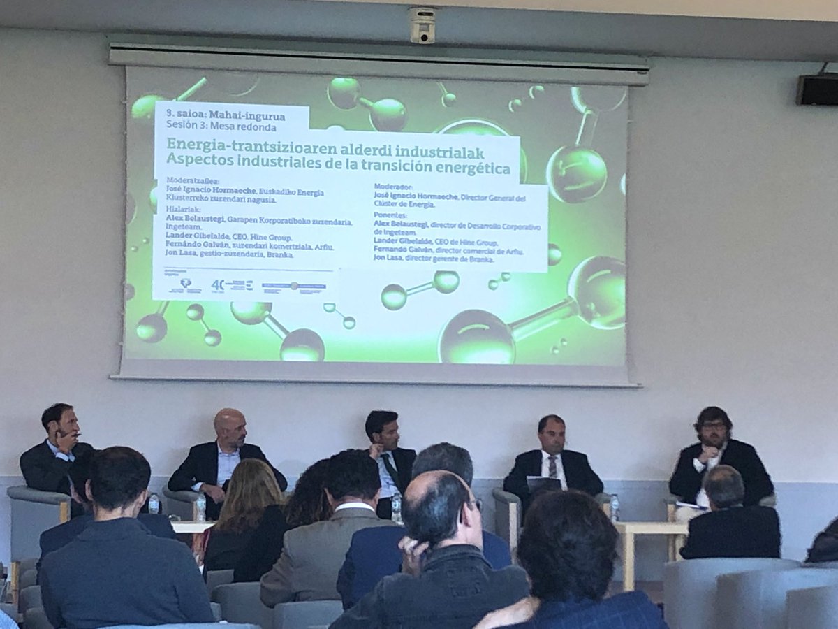 RedondoEdurne's tweet photo. Mesa redonda “Aspectos industriales de la transición energética” @Cluster_Energia @ingeteam @Hine_Group @arflu @__BRANKA__ https://t.co/jQwp09gt4t