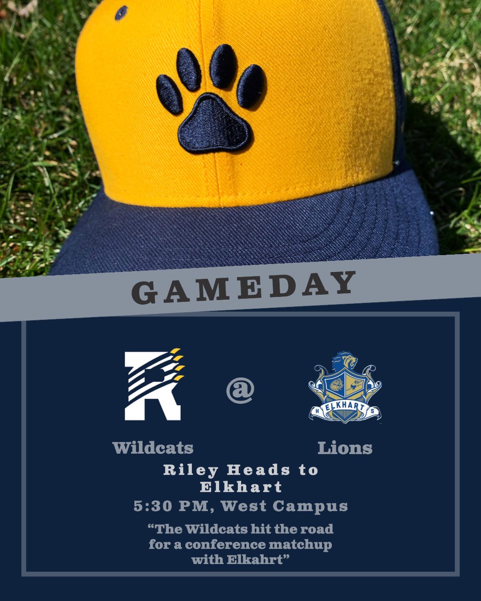 SBRileyBaseball's tweet photo. 🚨GAME DAY🚨
The Wildcats travel over the county line to Elkhart to take on the Lions today at 5:30 at the West Campus. #CoCats https://t.co/NX9VcuU6oJ