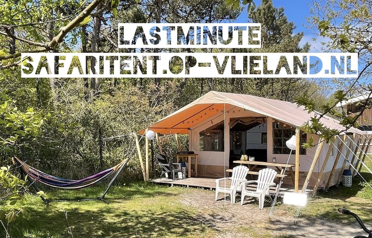 MargreethvT's tweet photo. ☀️ LASTMINUTE VLIELAND☀️
Ivm annulering - Wie maak ik blij om komende dagen heerlijk te genieten op Vlieland in mijn mooie en comfortabele safaritent 
https://t.co/My8ihCRYJc

#vlieland #glamping #lastminute #safaritent #mindful #zonzeestrand #wadden #kamperen #waddeneiland https://t.co/OCcMksbPVp