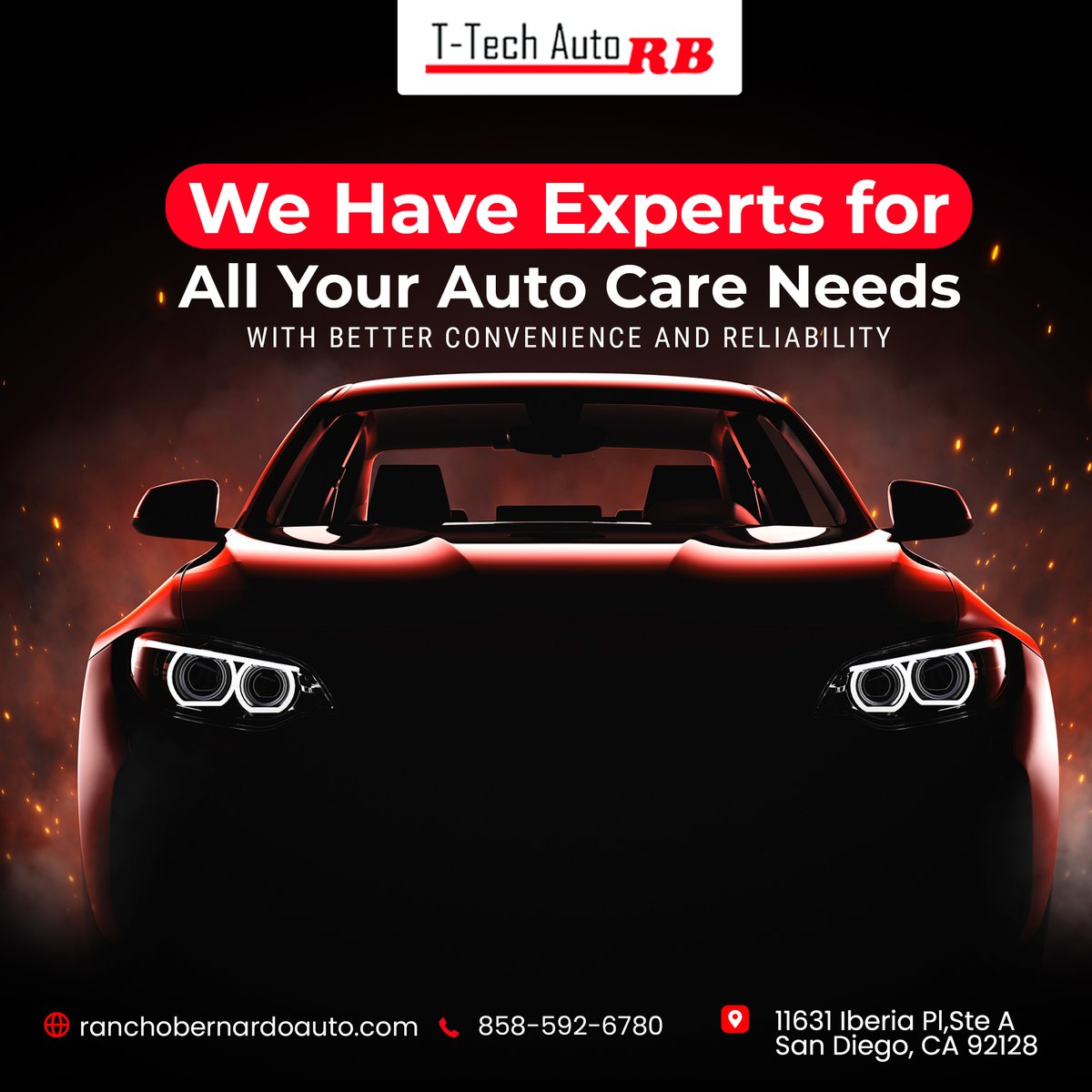 TTechAuto1's tweet photo. Get the Best #autocare from T-Tech Auto! San Diego's trusted auto #repair #shop, serving the #community for more than 35 years!
https://t.co/jxq1yOILyd
#carrepair #getchance #carrepairservices #autoservices #certified #experts #automotive #services https://t.co/teaD43HFL0