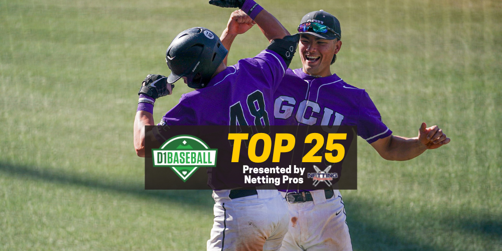 🚨 TOP 25 RANKINGS: WEEK 12 🚨
Presented by <a href="/NettingPros/">Netting Professionals 🏟️</a>

<a href="/GCU_Baseball/">Grand Canyon Baseball</a> makes its season debut in the D1Baseball Top 25, and a pair of perennial powers return to the rankings, but <a href="/Vol_Baseball/">Tennessee Baseball</a> holds onto No. 1.

🔗 d1ba.se/Top25-12