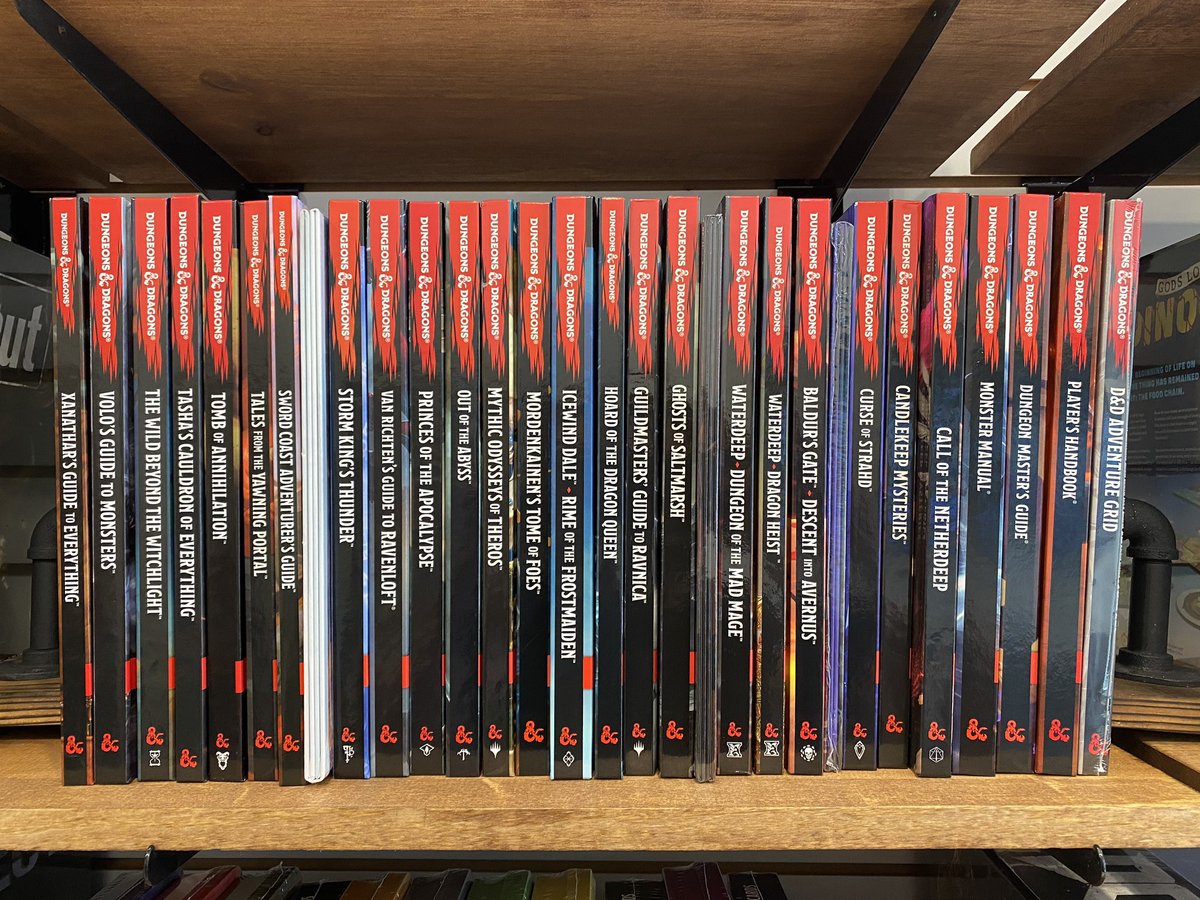 MasterGoblins's tweet photo. D&D shelfie 😍 Happy Monday! What games did you play this weekend? 😄
#mastergoblingames #dnd #mggdenver #denver https://t.co/33eAewso1W