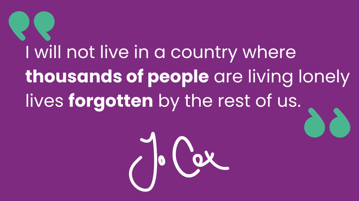 This #MentalHealthAwarenessWeek is raising awareness of the impact loneliness can have on our mental wellbeing. 

Jo Cox's drive and determination to turbo-charge the public understanding and policy response to the loneliness crisis inspires all of our work in this area.