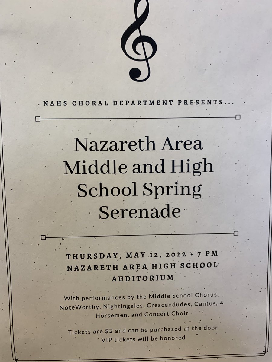 NASD712Director's tweet photo. 📍🔵⚪️🦅🎶 Thursday @NazChorus concert‼️ https://t.co/3e21gPi5Gy