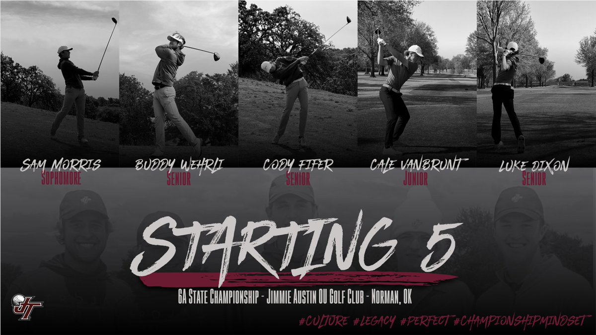 The Jenks Trojans take on the field at the 6A State Championship at Jimmie Austin OU Golf Club in Norman, OK! If you want to follow along with the action, tune in at golfstat.com! #Culture #Legacy #PERFECT #ChampionshipMindset